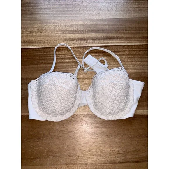 Shade & Shore Womens Crochet Lace Underwire Bra Adjustable Straps Size 36B - Picture 13 of 16